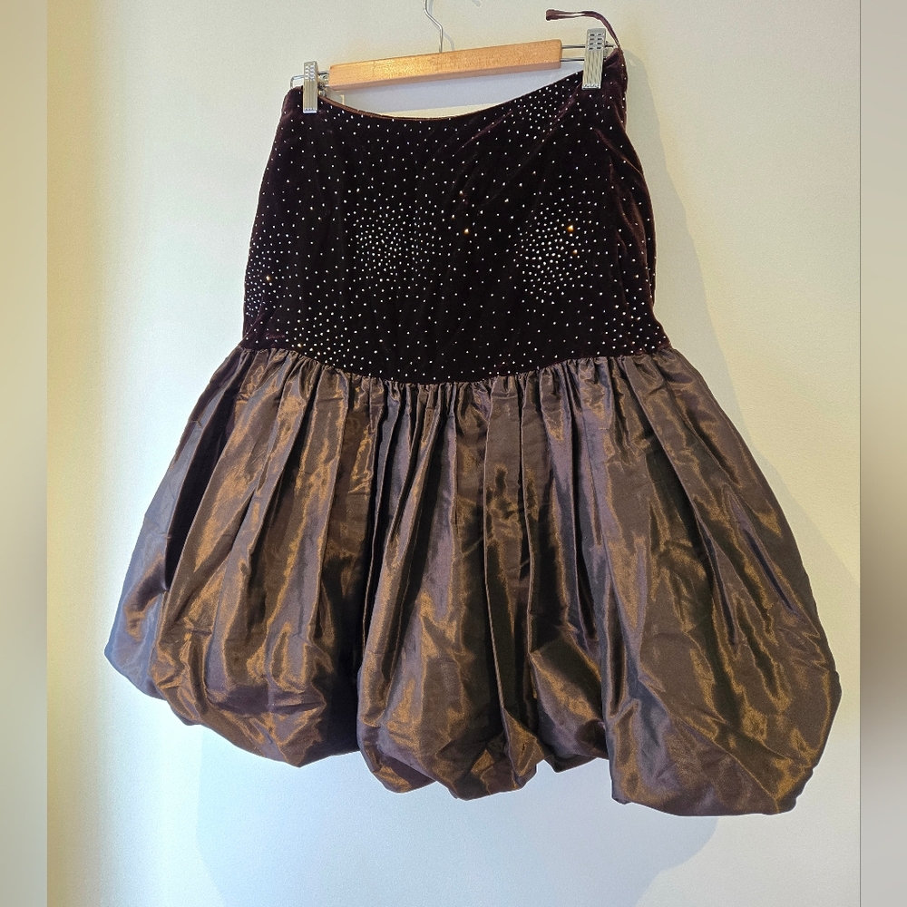 Vintage Creeds Toronto Velvet and Taffeta Tulip Skirt Size 4
